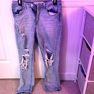 short ripped mom jeans